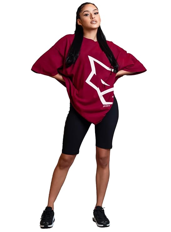 LEORA Women's Cotton Oversized T-Shirt, Relaxed Fit Casual Top for Daily Wear and Comfort